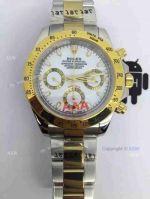 Copy Swiss 7750 Rolex Daytona Watch 2-Tone White Dial